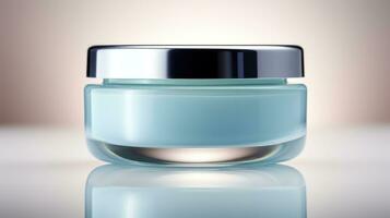 Elegant Light Blue Skin Product Photography AI Generated photo