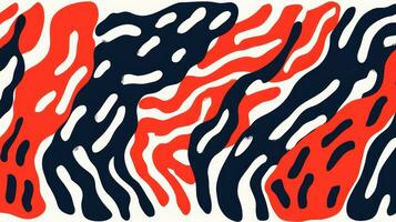 Abstract Charcoal Scribble Stripes with Bold Paint Shapes AI Generated photo
