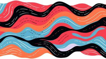 Abstract Charcoal Scribble Stripes and Bold Paint Shapes Background AI Generated photo