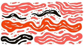 Abstract Background with Charcoal Scribble Stripes and Bold Paint Shapes AI Generated photo
