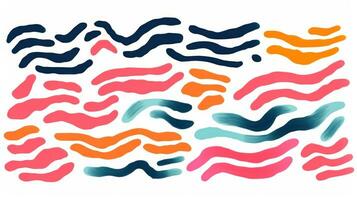 Abstract Charcoal Scribble Stripes and Bold Paint Shapes AI Generated photo