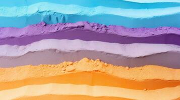 Vibrant CloseUp of RainbowColored Sand AI Generated photo