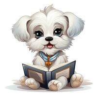 Cartoon Style for Toddler Book Clipart on White Background AI Generated photo
