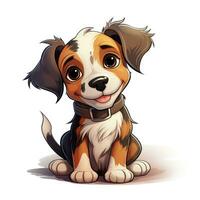 Cartoon Style for Toddler Book Clipart on White Background AI Generated photo