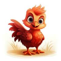 Cartoon Chicken for Toddler Book AI Generated photo