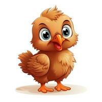 Cartoon Chicken for Toddler Book AI Generated photo