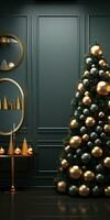 Luxury Christmas Decorations Mockup AI Generated photo