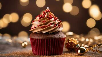 Delicious Christmas Food Banner AI Generated photo