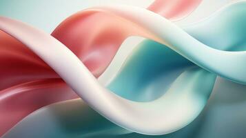 Abstract DNA Helix on Muted Color Palette AI Generated photo