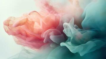 Abstract DNA Helix on Muted Color Palette AI Generated photo