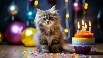 Plenty of Space for Text Birthday Card AI Generated photo