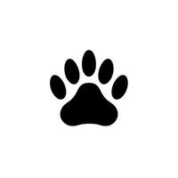 Silhouette of Dog Paw Print on White Background AI Generated photo