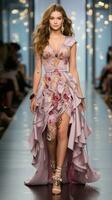 Elegant Fashion Show on Paris Runway AI Generated photo