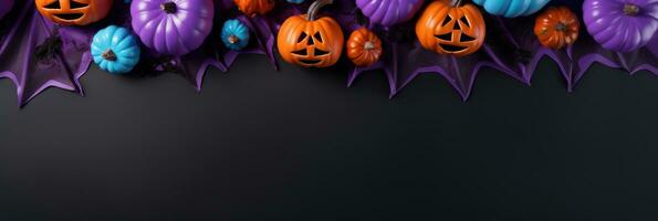Vibrant Halloween Background with Copyspace AI Generated photo