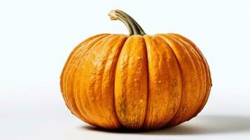 Vibrant Pumpkin on White Background AI Generated photo