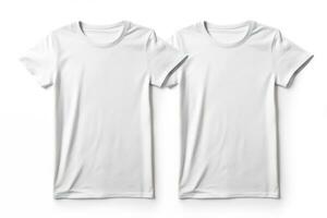 White TShirt Flat Lay Overview Shot AI Generated photo