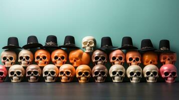 Vintage Minimalist Halloween Still Life Photography AI Generated photo