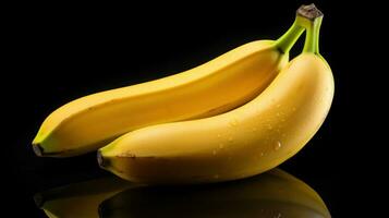 vibrante comida fotografía de un maduro plátano ai generado foto