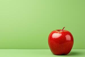 Fresh Apple on Minimal Background AI Generated photo