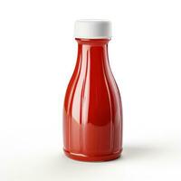 Realistic Ketchup Bottle with White Lid AI Generated photo