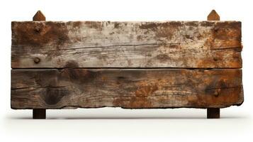 Weathered Wooden Sign Board in Photorealistic Style AI Generated photo