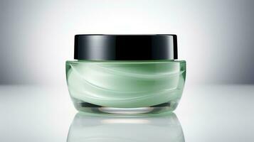 Luxurious Round Skin Care Cream Container with High Glossy Finish AI Generated photo