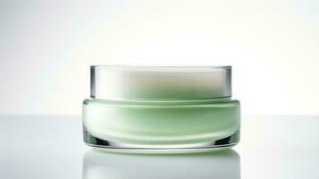 Round Skin Care Cream Container with High Glossy AI Generated photo