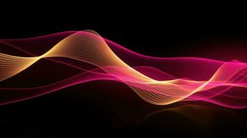 Seamless Dark Purple Wave Line Arts Background AI Generated photo