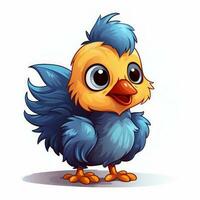 Colorful Cartoon Chicken for Toddler Book AI Generated photo