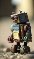 Creative Robot Art Made Out of Junk AI Generated photo