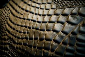 Luxurious Crocodile Skin Leather Background AI Generated photo