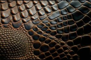 Elegant Crocodile Skin Leather Texture Background AI Generated photo