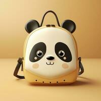 realista panda mochila diseño ai generado foto