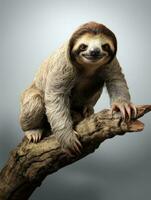 Adorable Sloth in Realistic Style AI Generated photo