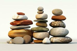 Minimalistic Stack of Stones AI Generated photo