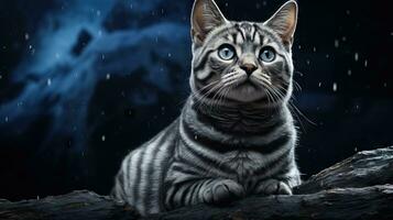 Amazing American Shorthair Cat AI Generated photo