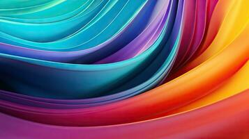 vibrante multicolor 3d ola antecedentes ai generado foto