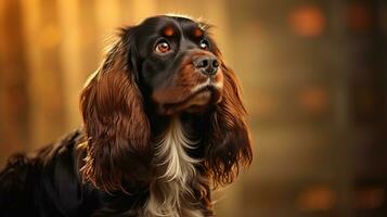 Adorable Cavalier King Charles Spaniel Dog AI Generated photo