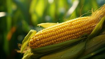 Delicious Corn Cob  A Mouthwatering Treat AI Generated photo
