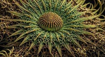 Close Up Image Of A Green Plant photo