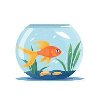 Minimalistic Goldfish Bowl AI Generated photo