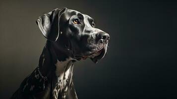 Beautiful Great Dane Dog on White Background AI Generated photo