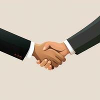 Businessman Shaking Hands in Agreement AI Generated photo