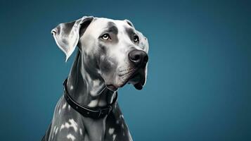 Beautiful Great Dane Dog on White Background AI Generated photo