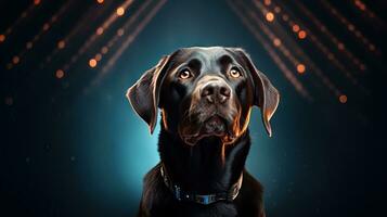 Playful Labrador Retriever Dog in a Highly Detailed Image AI Generated photo