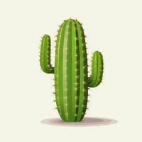 Minimalistic Flat Design of Opuntia Cactus AI Generated photo