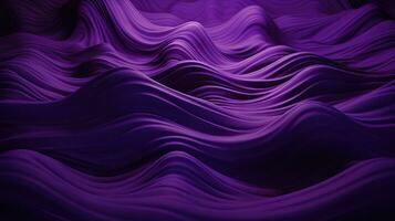 Purple Waves on Dark Background AI Generated photo