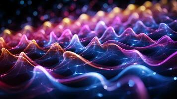 Abstract Quantum Vibrations on an Atomic Level AI Generated photo
