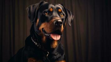 Rottweiler Dog  Amazingly Detailed AI Generated photo