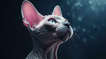 Sphynx Cat  A Stunning Cinematic Portrait AI Generated photo